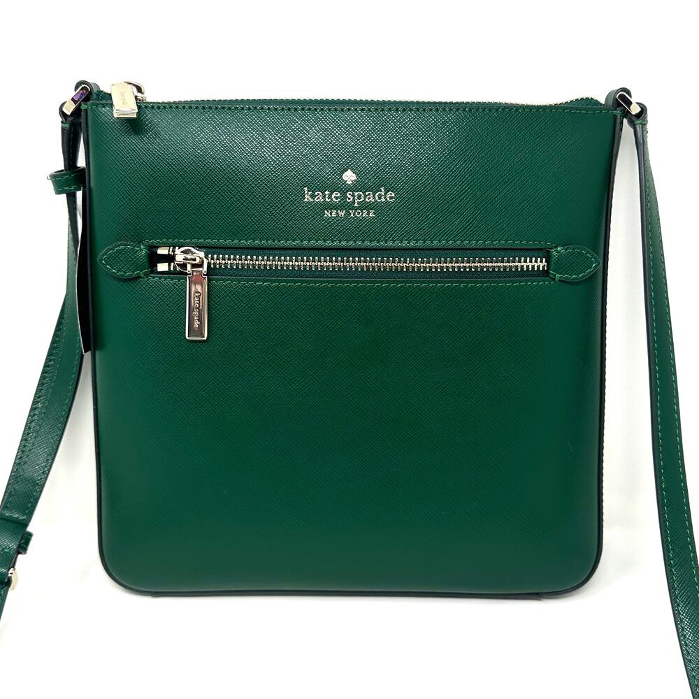 Kate Spade Sadie North South Crossbody in Deep Jade Leather k7379